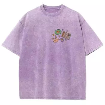 Футболка женская с красочным принтом букв, свободная, большого размера, с коротким рукавом, высокого качества, модная, брендовая, повседневная S