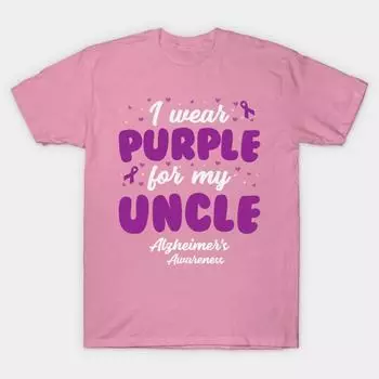 Футболка женская с надписью «Я ношу фиолетовое для моего дяди», принт Harajuku, кавайная футболка, летняя женская футболка с коротким рукавом, топ S розовый