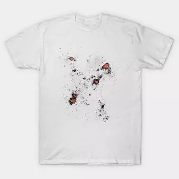 Футболка женская с ожогами, пятнами, костюмом с принтом Harajuku Kawaii, летняя футболка с коротким рукавом для женщин, топ-футболка S