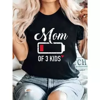 Футболка женская с принтом Battery Strip, хлопковая, летняя, с короткими рукавами, модная, для мамы, подарок, ТИП S