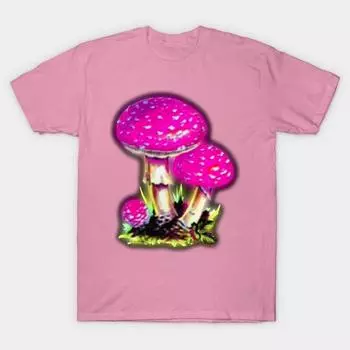 Футболка женская с принтом грибов Harajuku Kawaii футболка летняя женская футболка с коротким рукавом топ футболка S розовый