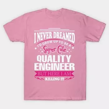 Футболка женская с принтом инженера по качеству Harajuku Kawaii футболка летняя женская футболка с коротким рукавом топ S розовый