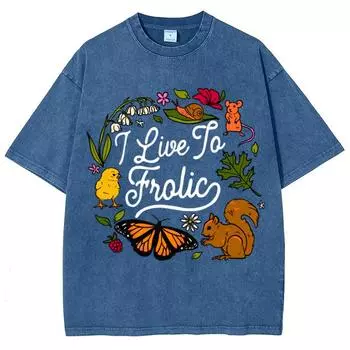 Футболка женская с принтом «Лесной маленький зверь», свободная, свободного покроя, с коротким рукавом, милая, девчачья, с сердечком, летняя S