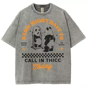 Футболка женская с принтом мультяшной панды, симпатичная, повседневного стиля, свободного покроя, с короткими рукавами, простой дизайн, топ Niche S