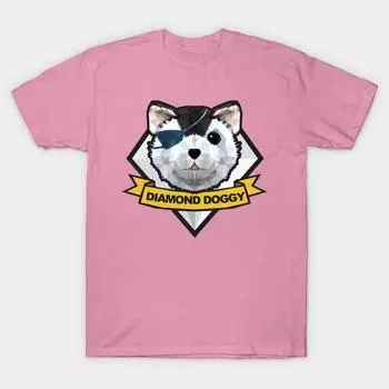 Футболка женская с принтом «ромбовидная собачка» в стиле Харадзюку, кавайная футболка, летняя женская футболка с коротким рукавом, топ S