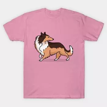 Футболка женская с принтом Rough Collie Harajuku Kawaii футболка летняя женская футболка с коротким рукавом топ S