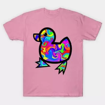 Футболка женская с принтом утки Harajuku Kawaii футболка летняя с коротким рукавом женская футболка топ футболка S