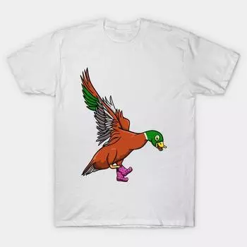 Футболка женская с принтом утки в сапогах Harajuku Kawaii футболка летняя женская футболка с коротким рукавом топ футболка S розовый