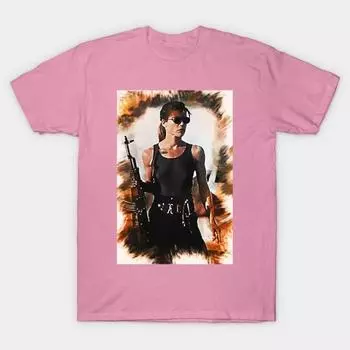 Футболка женская Сара Коннор портрет Harajuku принт Kawaii футболка летняя короткий рукав женская футболка топ футболка S розовый