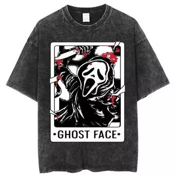 Футболка женская Scary Niche Grimace Print Wash, свободный хлопковый короткий рукав, унисекс, винтажный топ M