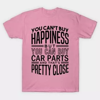 Футболка женская Счастье — это детали автомобиля Футболка с принтом Harajuku Kawaii Летняя футболка с коротким рукавом женская футболка Топ S розовый