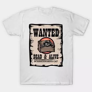 Футболка женская Schrodingers Cat Wanted Dead And Alive Physics Harajuku Print Kawaii футболка летняя женская футболка с коротким рукавом топ футболка S розовый