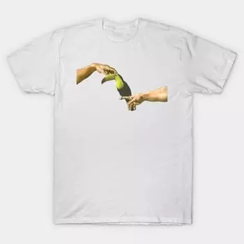 Футболка женская Scritching A Keel Billed Toucan Harajuku Print Kawaii футболка летняя женская футболка с коротким рукавом топ футболка S розовый