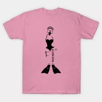 Футболка женская Scuba Diva Harajuku Print Kawaii футболка летняя с коротким рукавом женская футболка топ футболка S