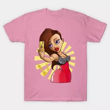 Футболка женская Selfie Crank Girls Harajuku Print Kawaii футболка летняя с коротким рукавом женская футболка топ футболка S