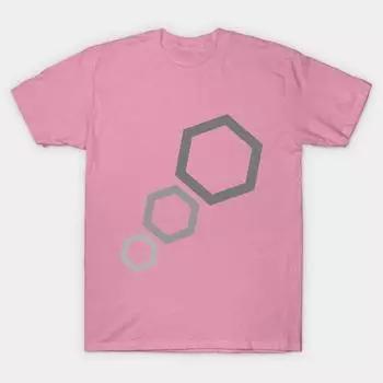 Футболка женская серая шестиугольная Harajuku принт Kawaii футболка летняя женская футболка с коротким рукавом топ футболка S