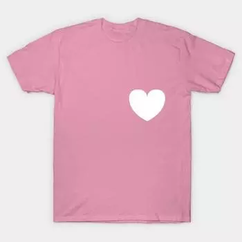 Футболка женская сердечко белая маленькая футболка с принтом Харадзюку кавайная летняя футболка с коротким рукавом женская футболка топ футболка S