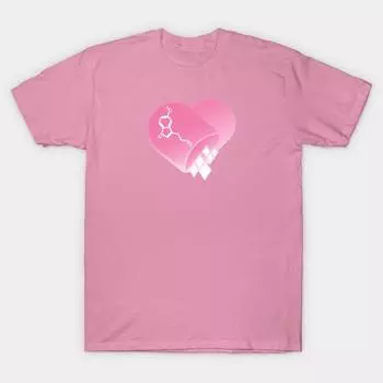 Футболка женская серотониновая принт харадзюку кавайная футболка летняя женская футболка с коротким рукавом топ футболка S розовый