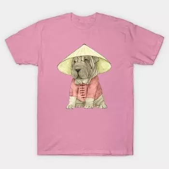 Футболка женская шарпей харадзюку принт кавайная футболка летняя женская футболка с коротким рукавом топ футболка S