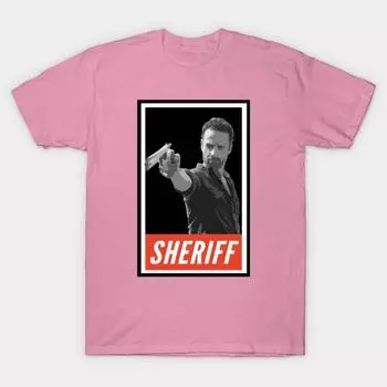 Футболка женская Sheriff Harajuku Print Kawaii футболка летняя с коротким рукавом женская футболка топ футболка S