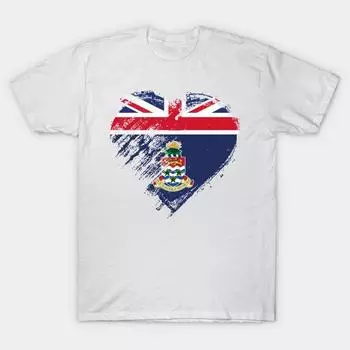 Футболка женская шероховатый I Love Cayman Islands Heart Flag Harajuku Print Kawaii футболка летняя женская футболка с коротким рукавом топ футболка S розовый