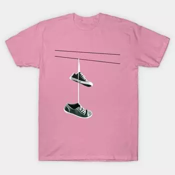 Футболка женская Shoes On A Wire Harajuku Print Kawaii футболка летняя женская футболка с коротким рукавом топ футболка S