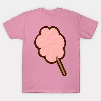 Футболка женская сладкая вата с принтом Харадзюку Kawaii футболка летняя женская футболка с коротким рукавом топ футболка S розовый