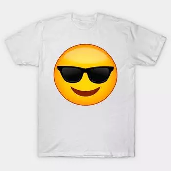 Футболка женская смайлик парный костюм смешной смайлик солнцезащитные очки Harajuku принт кавайная футболка летняя короткий рукав женская футболка топ футболка S розовый