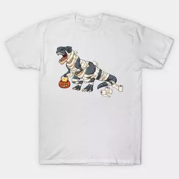 Футболка женская смешная Хэллоуин мумия T Rex динозавр подарок дети мальчик Harajuku принт Kawaii футболка летняя короткий рукав женская футболка топ футболка S розовый