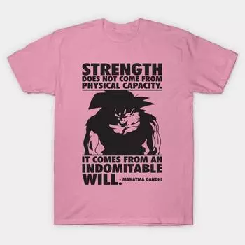 Футболка женская Strength Goku Harajuku Print Kawaii футболка летняя женская футболка с коротким рукавом топ футболка S розовый