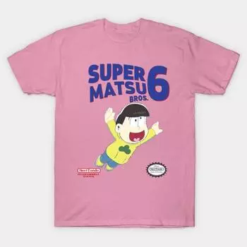 Футболка женская Super Matsu Bros 6 Jyushimatsu Harajuku Print Kawaii футболка летняя женская футболка с коротким рукавом топ футболка S розовый