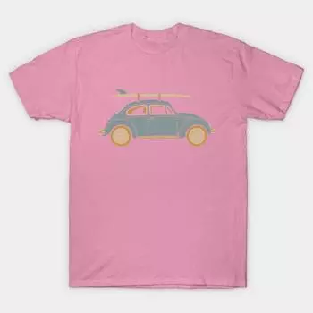 Футболка женская Surf Car Harajuku Print Kawaii футболка летняя с коротким рукавом женская футболка топ футболка S