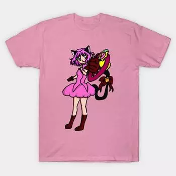 Футболка женская Tokyo Cat Cat Ichigo Harajuku Print Kawaii футболка летняя с коротким рукавом женская футболка топ футболка S розовый