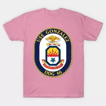 Футболка женская Uss Gonzalez Ddg 66 без текста Harajuku Print Kawaii футболка летняя с коротким рукавом женская футболка топ футболка S