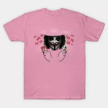 Футболка женская V для Джокера Harajuku принт Kawaii футболка летняя с коротким рукавом женская футболка топ футболка S розовый