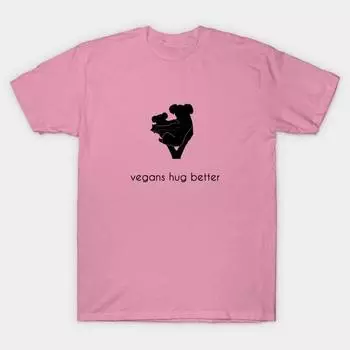 Футболка женская Vegans Hug Better Harajuku Print Kawaii футболка летняя женская футболка с коротким рукавом топ футболка S розовый