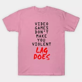 Футболка женская Видеоигра Lag Harajuku Принт Kawaii Футболка летняя с коротким рукавом женская футболка Топ Футболка S розовый