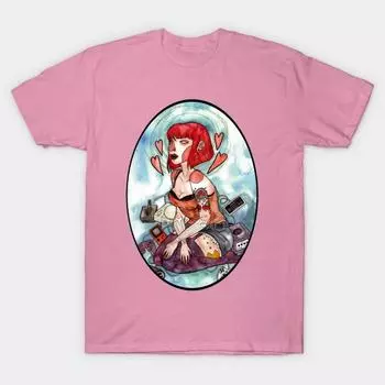 Футболка женская Видеоигра Малышка Harajuku Принт Kawaii Футболка летняя с коротким рукавом женская футболка Топ Футболка S розовый