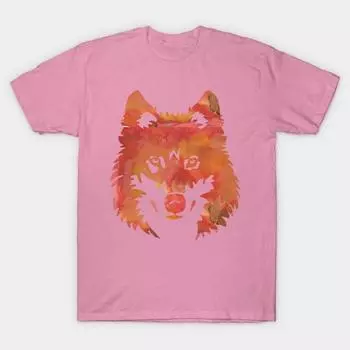 Футболка женская Волк акварель Harajuku принт Kawaii футболка летняя короткий рукав женская футболка топ футболка S розовый