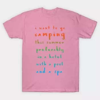 Футболка женская Want To Go Camping Harajuku Print Kawaii футболка летняя с коротким рукавом женская футболка топ футболка S розовый