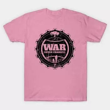 Футболка женская War Never Changes черная Harajuku Print Kawaii футболка летняя с коротким рукавом женская футболка топ футболка S розовый