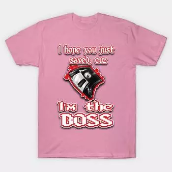 Футболка женская Я Босс.... Красная футболка с принтом Harajuku Kawaii, летняя женская футболка с коротким рукавом, топ S розовый