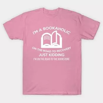 Футболка женская Я Книгопохожий. На пути к выздоровлению Just Kidd Harajuku Print Kawaii Футболка Летняя женская футболка с коротким рукавом Топ Футболка S розовый