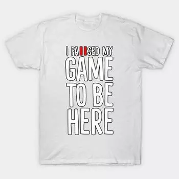 Футболка женская Я приостановил свою игру, чтобы быть здесь Забавный геймер Harajuku Принт Kawaii Футболка летняя с коротким рукавом женская футболка Топ Футболка S розовый