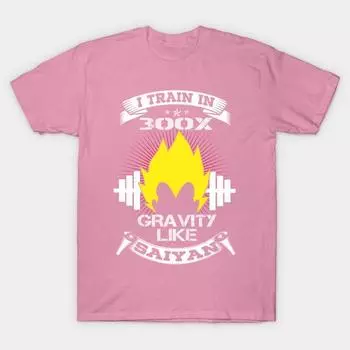 Футболка женская Я тренируюсь в 300X Gravity Like Saiyan Vegeta Harajuku Print Kawaii футболка летняя женская футболка с коротким рукавом топ футболка S розовый