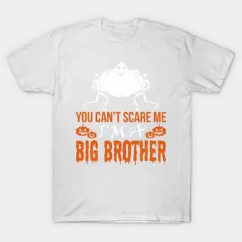 Футболка женская You Can t Scare Me Im Big Brother Ghost Halloween Harajuku Print Kawaii футболка летняя женская футболка с коротким рукавом топ футболка S розовый