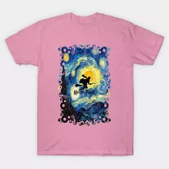 Футболка женская Young Wizard Starry The Night Harajuku Print Kawaii футболка летняя женская футболка с коротким рукавом топ футболка S