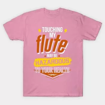 Футболка женская забавная флейтистка подарок прикосновение к моей флейте может быть опасно Harajuku принт Kawaii футболка летняя короткий рукав женская футболка топ футболка S розовый