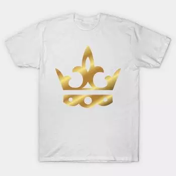 Футболка женская Золотая Корона Золотые Короны Стиль жизни Король Королева Подарок Harajuku Принт Kawaii Футболка летняя с коротким рукавом женская футболка Топ Футболка S розовый