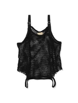 Футболка зрелая сетчатая майка ЧЕРНАЯ БЕСПЛАТНО [BEAMS BOY] S/S женская чёрный